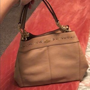 Embroidered Coach Tote Bag